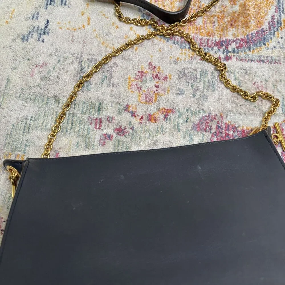 Celine Tricolor Envelope Pocket Zip Bag